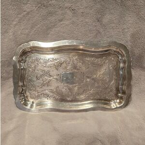 Vintage Oneida Community Tudor Plate #612‎ Silver Plated Ornate Serving Tray